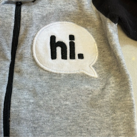 The Children's Place - Gray and Black Footies One Piece Sleeper - Picture 3 of 4